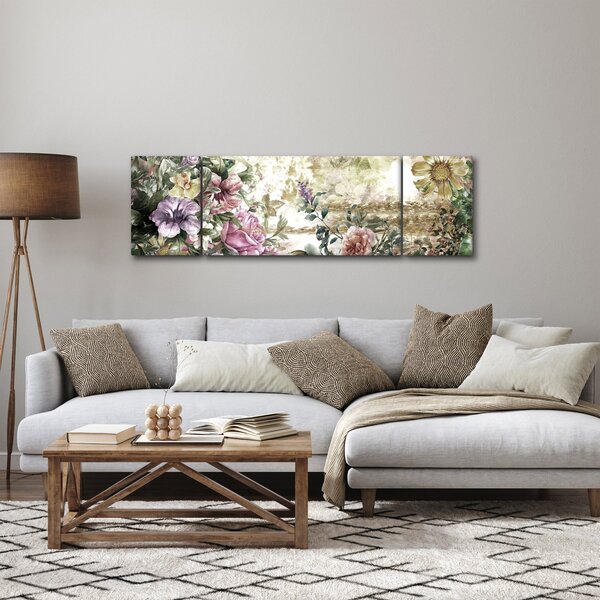Obraz - Designové květiny (170x50 cm)
