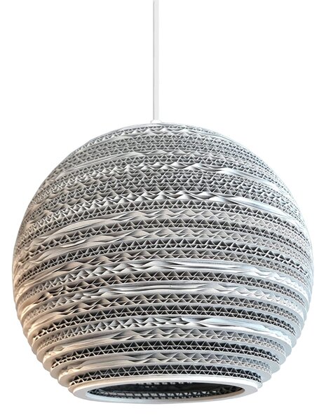 Papírový lustr z bílého kartonu MOON 45/1x E27