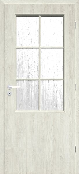 Classen Natura Interiérové dveře 2/3 sklo, 80 P, 820 × 1970 mm, fólie, pravé, dub šedý, prosklené