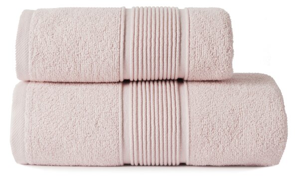 Bavlněný froté ručník s bordurou NAOMI 50x90 cm, světlá růžová, 500 gr Mybesthome
