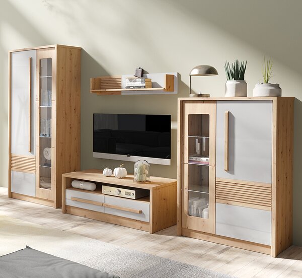 BIANCO f | TV stolek BN4 | 120 cm | artisan/latte lesk | POSLEDNÍ KUS
