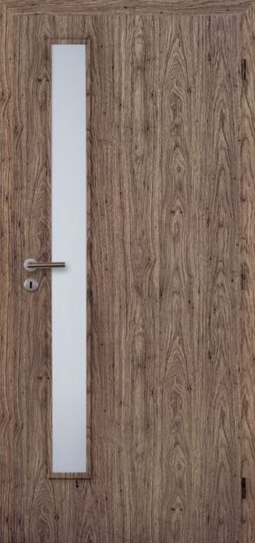 Doornite Interiérové dveře Verto, 60 P, 620 × 1970 mm, fólie, pravé, dub Siena, prosklené