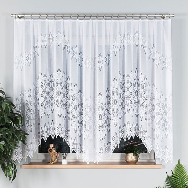 Dekorační oblouková krátká záclona EMILIA 160 bílá 340x160 cm MyBestHome