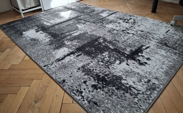 Kusový koberec Maya - abstrakt 1 - šedý/bílý 160x220 cm