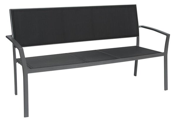 Stern 2,5-místná lavice Allround, Stern, 165x71x91 cm, rám lakovaný hliník šedočerný (anthracite), výplet textilen žíhaný černý (carbon)