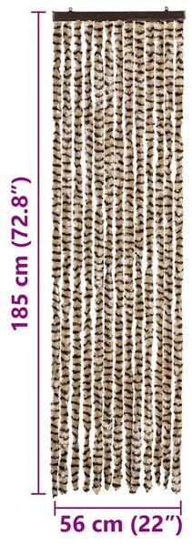 Závěs proti hmyzu béžovo-hnědý 56 x 185 cm Chenille 325448