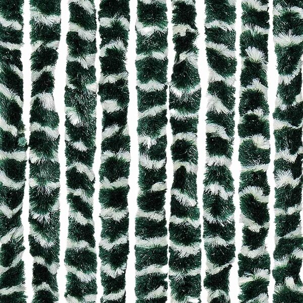 Závěs proti hmyzu zeleno-bílý 100 x 220 cm Chenille 325447