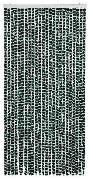 Závěs proti hmyzu zeleno-bílý 100 x 220 cm Chenille 325447