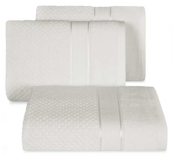 Bavlněný froté ručník s proužky JESSICA 50x90 cm, bílá, 500 gr Mybesthome