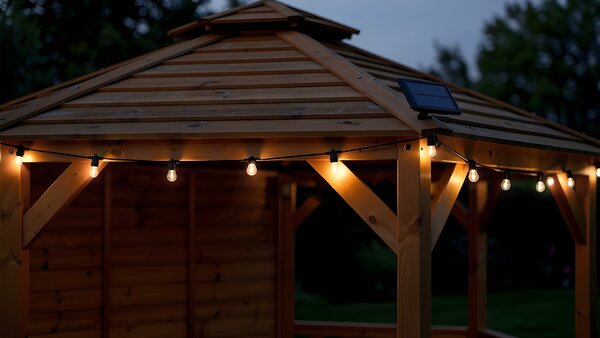 TESLA lighting Tesla - párty řetěz, 15LED, délka 9,1m+1,5m, 2700K, 4 režimy, solární