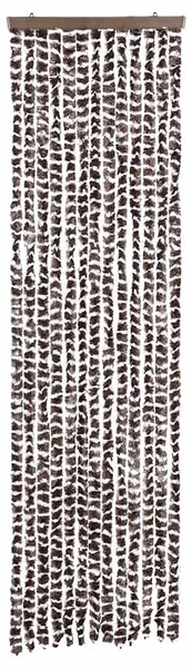 Závěs proti hmyzu hnědo-bílý 56 x 185 cm Chenille 325451