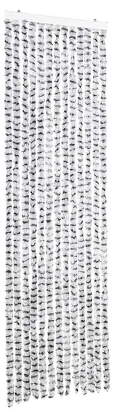 Závěs proti hmyzu světle a tmavě šedý 56 x 185 cm Chenille 325454