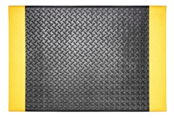 Hamat, Gumová rohožka 650 Base+ Economic black/yellow, 60x90, černá, chodba / předsíň