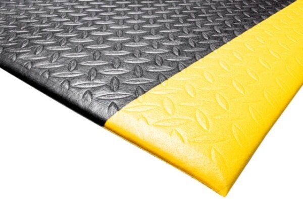 Hamat, Gumová rohožka 650 Base+ Economic black/yellow, 60x90, černá, chodba / předsíň