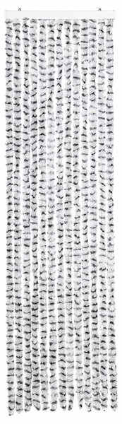 Závěs proti hmyzu světle a tmavě šedý 56 x 185 cm Chenille 325454