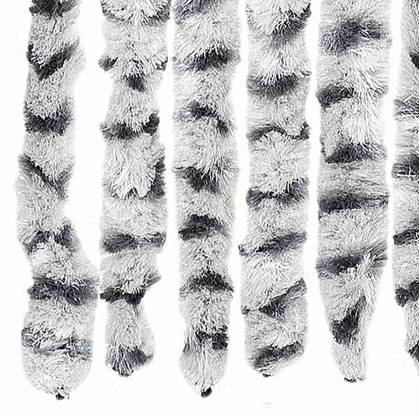Závěs proti hmyzu světle a tmavě šedý 56 x 185 cm Chenille 325454