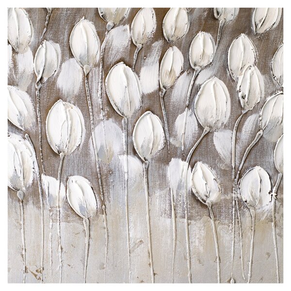 Obraz - Strukturované tulipány (30x30 cm)