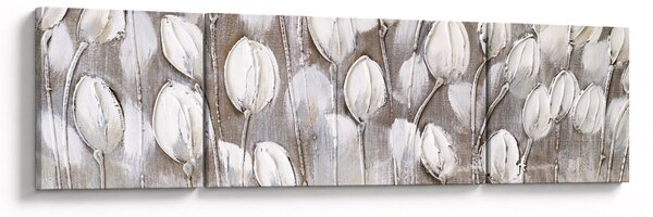 Obraz - Strukturované tulipány (170x50 cm)