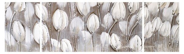 Obraz - Strukturované tulipány (170x50 cm)