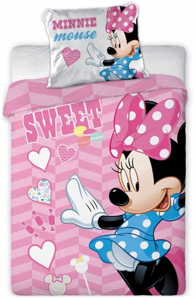 Povlečení do dětské postýlky Minnie Mouse - Disney - 100% bavlna - 40x60 cm + 100x135 cm