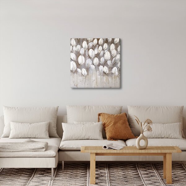 Obraz - Strukturované tulipány (30x30 cm)