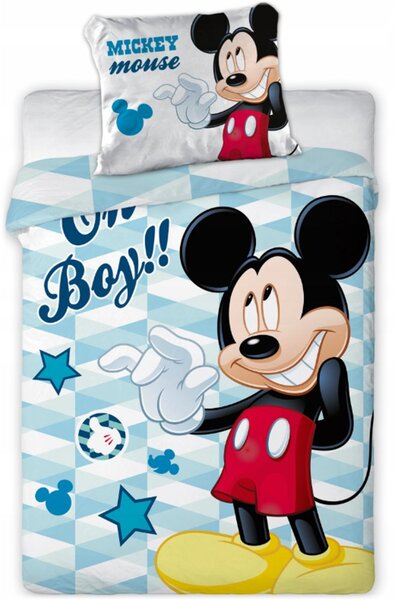 Povlečení do dětské postýlky Mickey Mouse - Disney - 100% bavlna - 40x60 cm + 100x135 cm