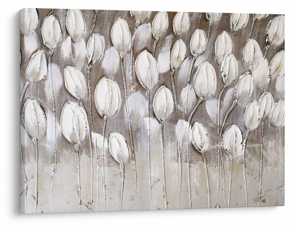 Obraz - Strukturované tulipány (70x50 cm)