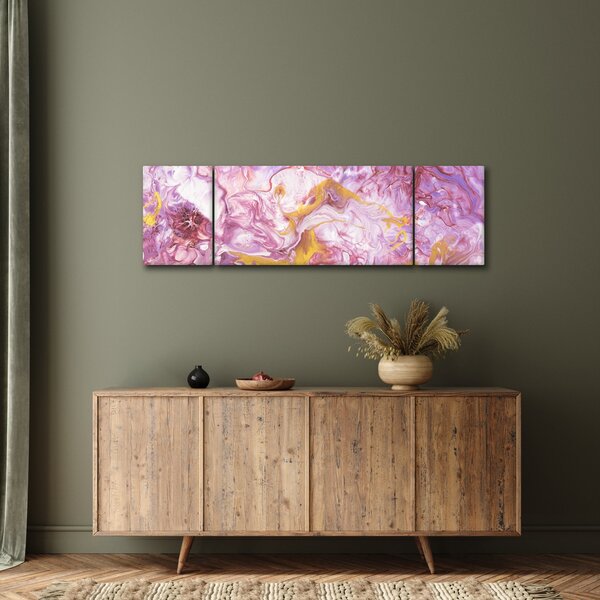 Obraz - Růžová abstrakce (170x50 cm)