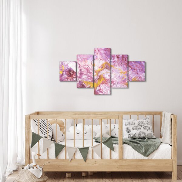 Obraz - Růžová abstrakce (125x70 cm)