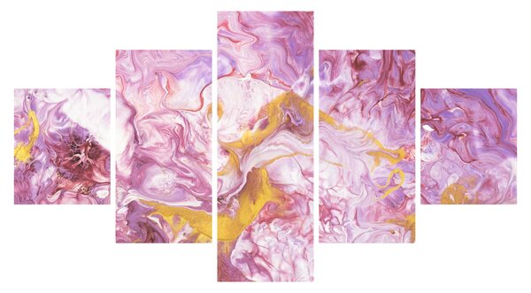 Obraz - Růžová abstrakce (125x70 cm)