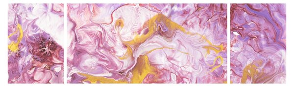 Obraz - Růžová abstrakce (170x50 cm)