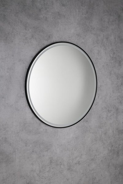 Sapho Sapho, KADRIS kulaté zrcadlo s LED osvětlením, ø 60cm, černá mat, KD060