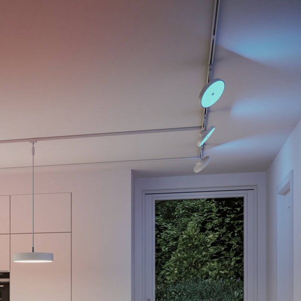 Paulmann URail Smart LED bodovka Hildor, signální bílá, ZigBee, stmívatelný, Bílá / opál, Obývací pokoj / jídelna, Plast, Moderní