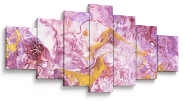 Obraz - Růžová abstrakce (210x100 cm)