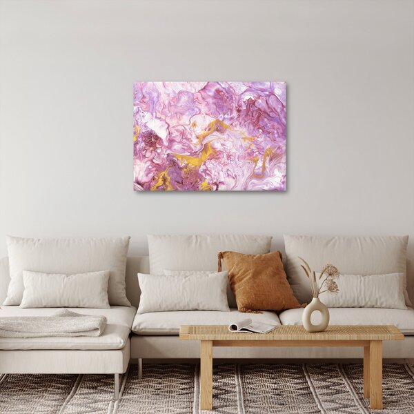Obraz - Růžová abstrakce (70x50 cm)