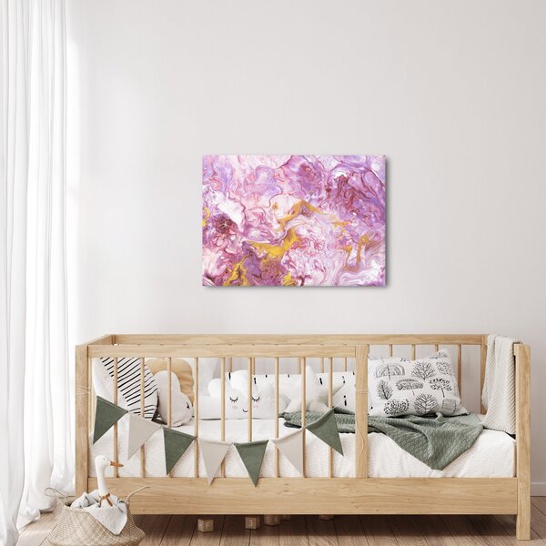Obraz - Růžová abstrakce (70x50 cm)