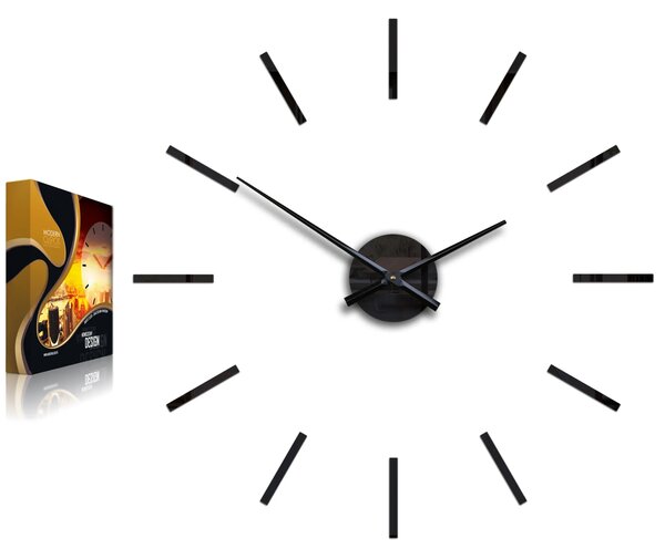ModernClock 3D nalepovací hodiny Solo černé