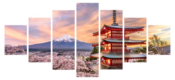 Obraz - Fudži, Japonsko (210x100 cm)