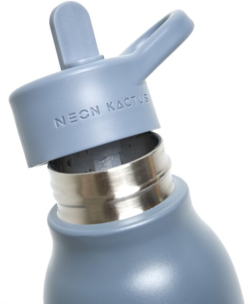 Dětská nerezová láhev, 340ml, Neon Kactus, modrá