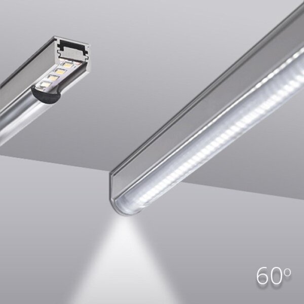 Difuzor KLUŚ LENSO-11R 10-90DEG pro LED hliníkové profily Barva: čirá, Délka: 1m