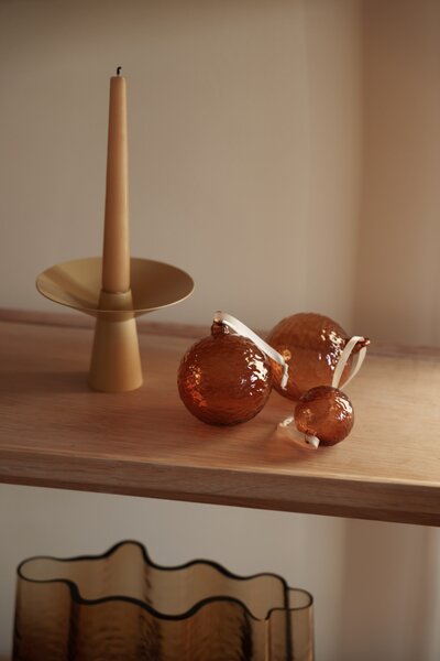 COOEE Design Skleněná baňka Gry Marble Cognac - 8 cm CED483