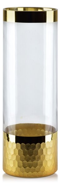 Mondex Skleněná váza Serenite 29,8 cm čirá/zlatá