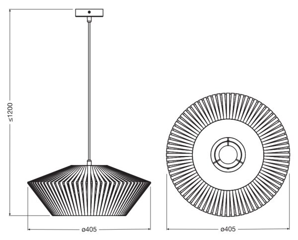 Osram - Lustr na lanku DECOR STRIPES 1xE27/10W/230V pr. 40,5 cm béžová