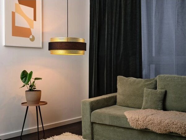Osram - Lustr na lanku DECOR HORNET 3xE27/10W/230V pr. 50 cm černá/zlatá