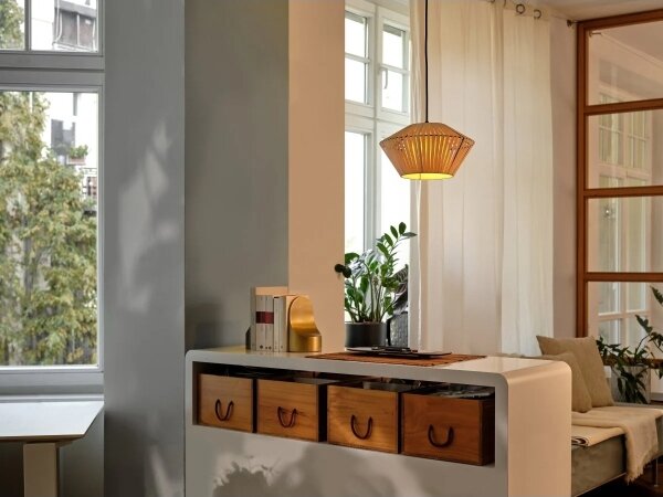 Osram - Lustr na lanku DECOR STRIPES 1xE27/10W/230V pr. 30,5 cm béžová