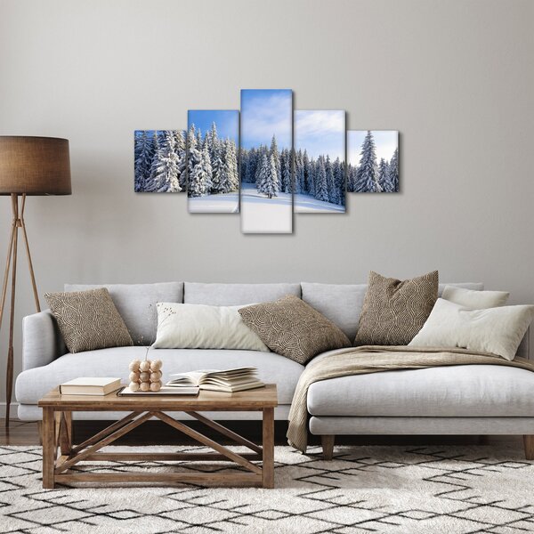 Obraz - Zima v lesích (125x70 cm)