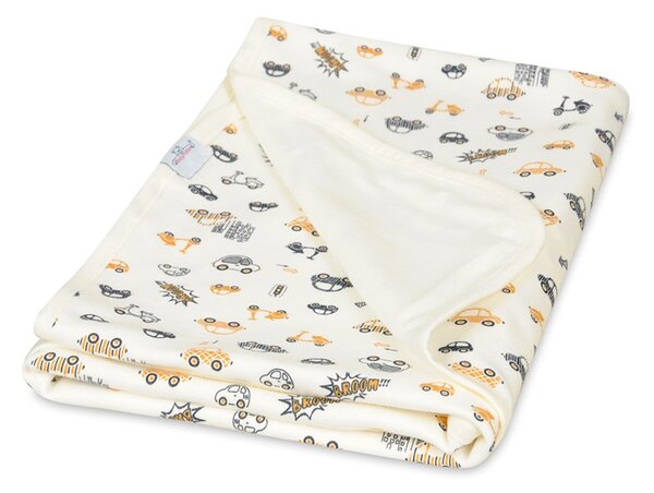 Babymatex Bavlněná oboustranná deka INES 75x100 cm - Autíčka