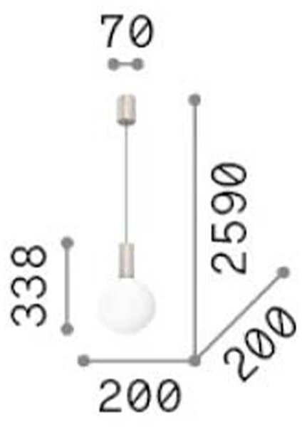Ideal lux Odeon LED závěsné svítidlo Ø150 mm