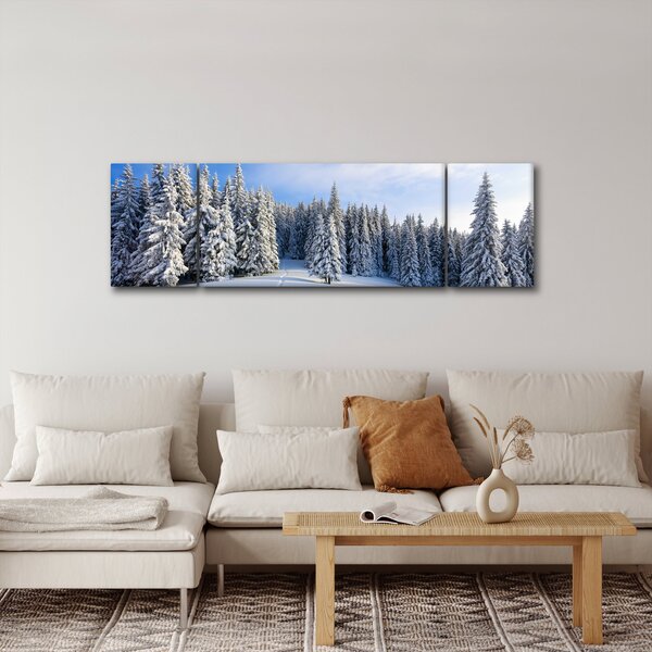 Obraz - Zima v lesích (170x50 cm)