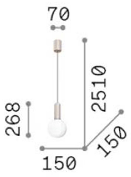 Ideal lux Odeon LED závěsné svítidlo Ø150 mm
